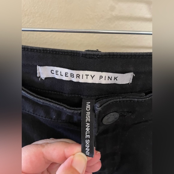 ✨Celebrity Pink Mid Rise Ankle Skinny Black Jeans Size 9/29 - Picture 6 of 12